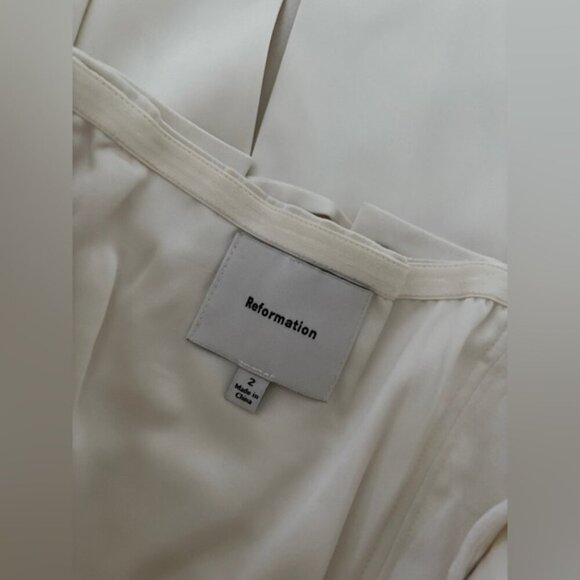 NEW Reformation Ariyah Corset Satin Maxi Dress Ivory Bridal | US 2 UK 6 - Picture 5 of 12